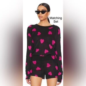 Beach Riot Tough Love Heart Sweater and Knit Balboa Short Set